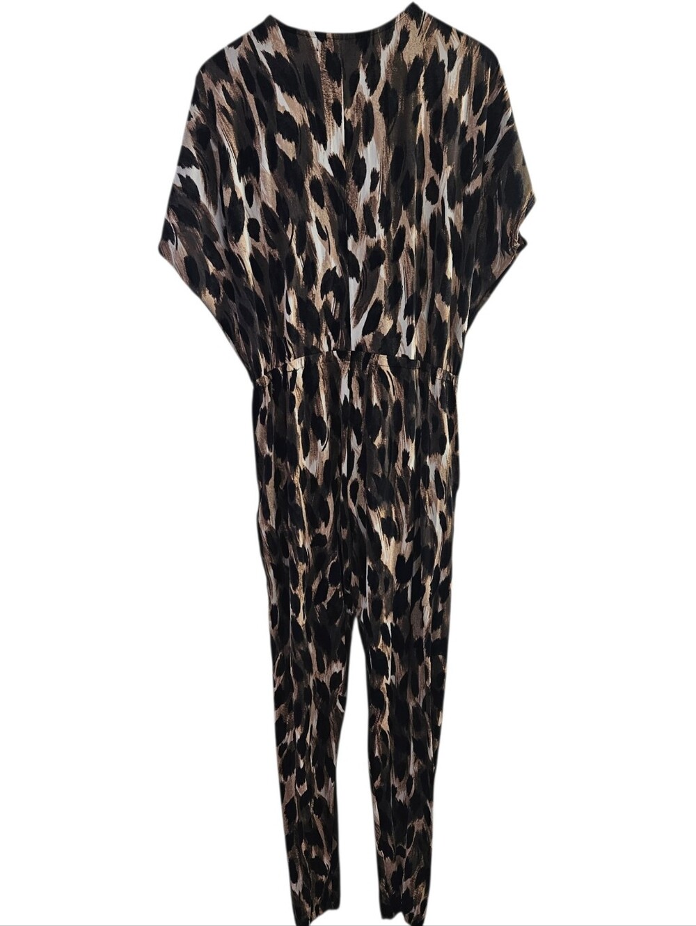 Kardashian Kollection Leopard-Print Jumpsuit in Black and Tan - Picture 3 of 9